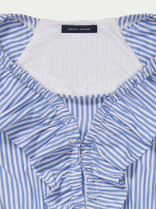 Tommy Hilfiger Adaptive Stripe Mouwloos Jurken Meisjes Blauw | TH795NQA