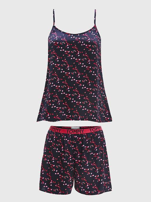 Tommy Hilfiger All Over Print Cami And Shorts Set Pyjamas Dames Blauw | TH190HSI