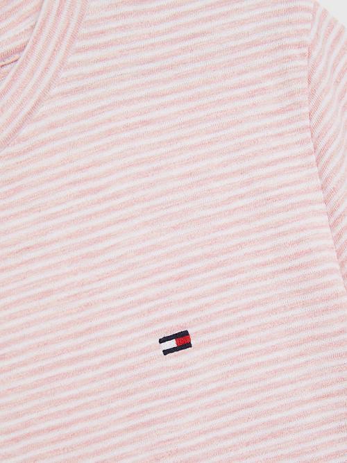 Tommy Hilfiger All-Over Stripe T-shirts Jongens Roze | TH015KJP