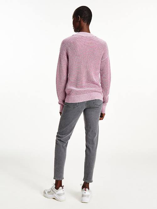 Tommy Hilfiger Alpaca Wool Relaxed Fit Jumper Truien Dames Roze | TH698BQG