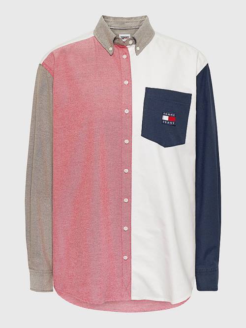 Tommy Hilfiger Archive Colour-Blocked Overshirt Overhemd Dames Blauw | TH462UDW