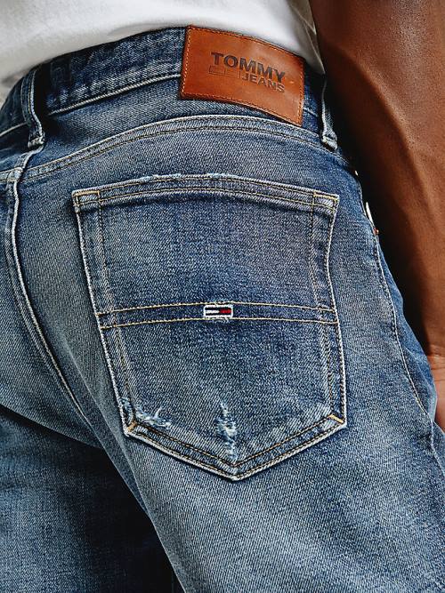 Tommy Hilfiger Austin Slim Tapered Distressed Jeans Heren Denim | TH324NXQ