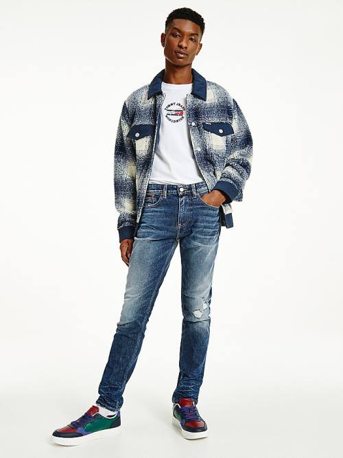 Tommy Hilfiger Austin Slim Tapered Distressed Jeans Heren Denim | TH324NXQ