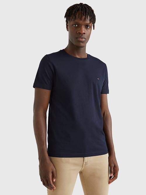 Tommy Hilfiger Back Logo T-shirts Heren Blauw | TH516DFG