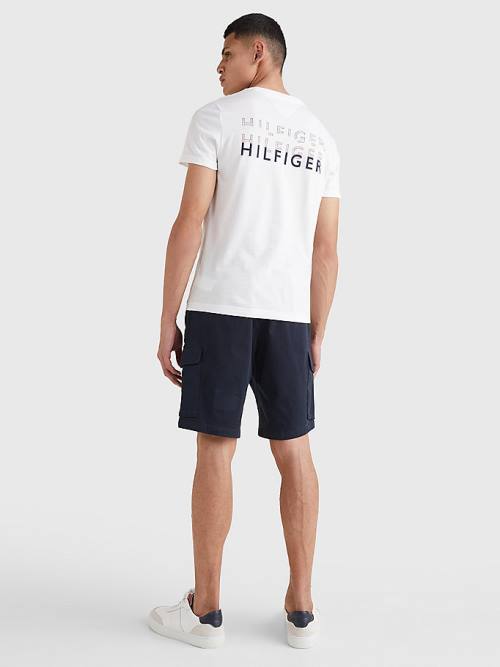 Tommy Hilfiger Back Logo T-shirts Heren Wit | TH839CJO