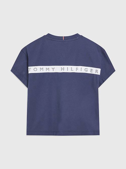 Tommy Hilfiger Back Logo T-shirts Meisjes Blauw | TH061NWY