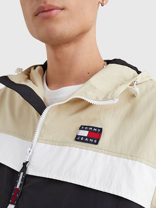 Tommy Hilfiger Badge Chicago Windbreaker Jassen Heren Zwart | TH568KTM