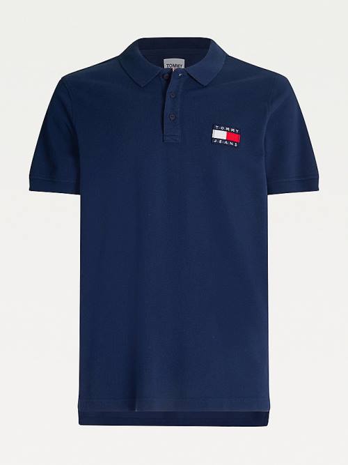 Tommy Hilfiger Badge Lichtgewicht Regular Fit Poloshirt Heren Blauw | TH270GUE