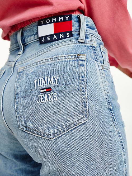 Tommy Hilfiger Betsy Mid Rise Straight Hemp Jeans Dames Denim | TH507QXS