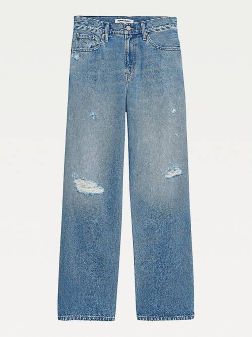 Tommy Hilfiger Betsy Mid Rise Straight Hemp Jeans Dames Denim | TH507QXS