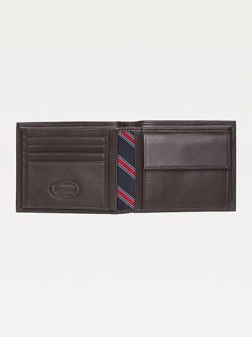 Tommy Hilfiger Bifold Leren Portefeuille Heren Bruin | TH259SXJ