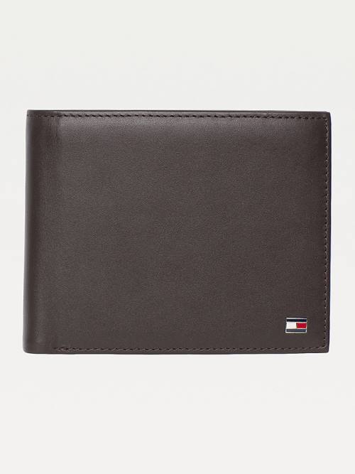 Tommy Hilfiger Bifold Leren Portefeuille Heren Bruin | TH259SXJ