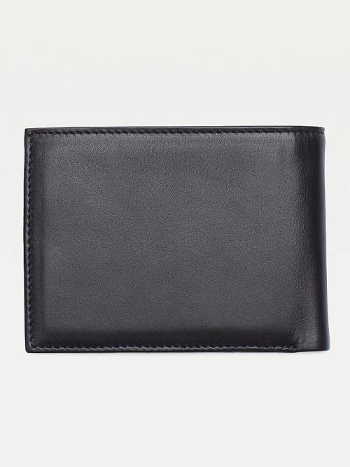 Tommy Hilfiger Bifold Leren Portefeuille Heren Zwart | TH402SLN