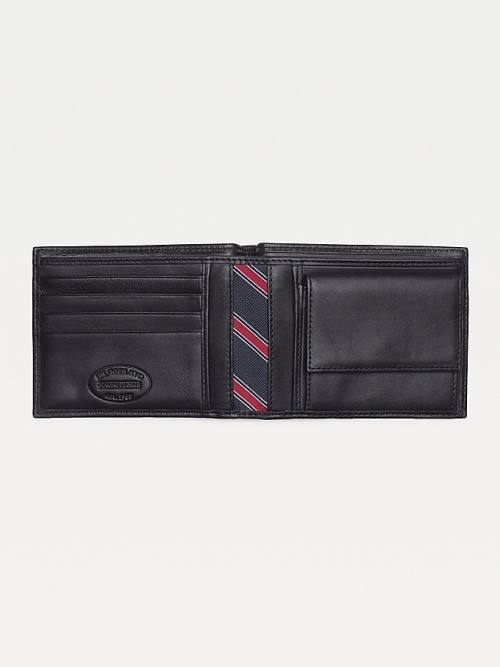 Tommy Hilfiger Bifold Leren Portefeuille Heren Zwart | TH402SLN