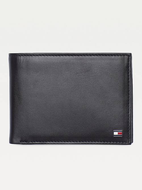 Tommy Hilfiger Bifold Leren Portefeuille Heren Zwart | TH402SLN