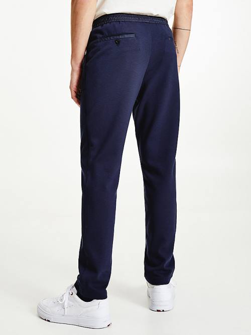 Tommy Hilfiger Bleecker Jersey Relaxed Fit Broek Heren Blauw | TH513JEZ