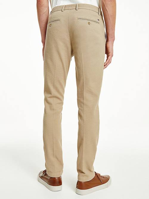 Tommy Hilfiger Bleecker Pressed Slim Fit Broek Heren Beige | TH685ZDC