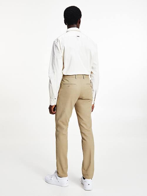 Tommy Hilfiger Bleecker Pressed Slim Fit Broek Heren Beige | TH685ZDC