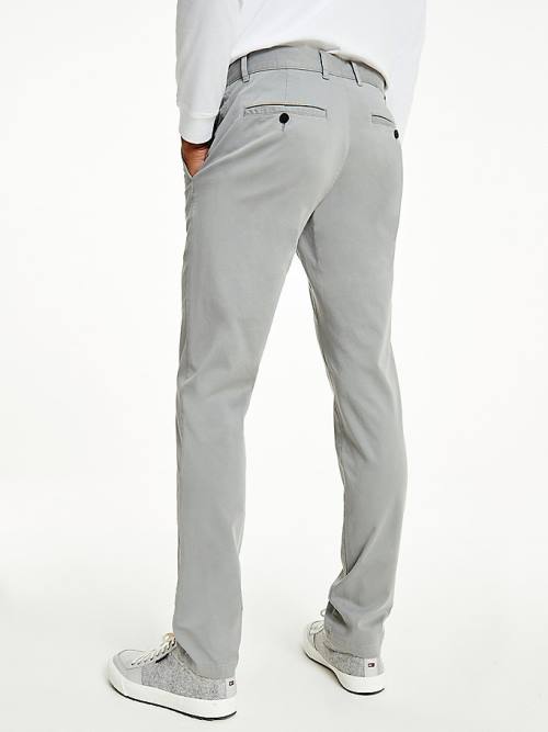 Tommy Hilfiger Bleecker Satin Slim Fit Chinos Broek Heren Grijs | TH294CKS