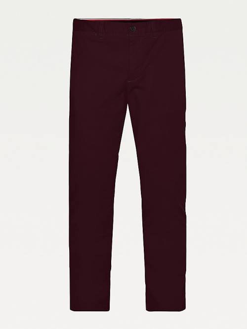 Tommy Hilfiger Bleecker Satin Slim Fit Chinos Broek Heren Rood | TH732CAU