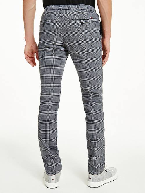 Tommy Hilfiger Bleecker Slim Fit Check Broek Heren Grijs | TH241MRT