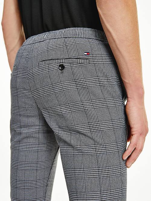 Tommy Hilfiger Bleecker Slim Fit Check Broek Heren Grijs | TH241MRT