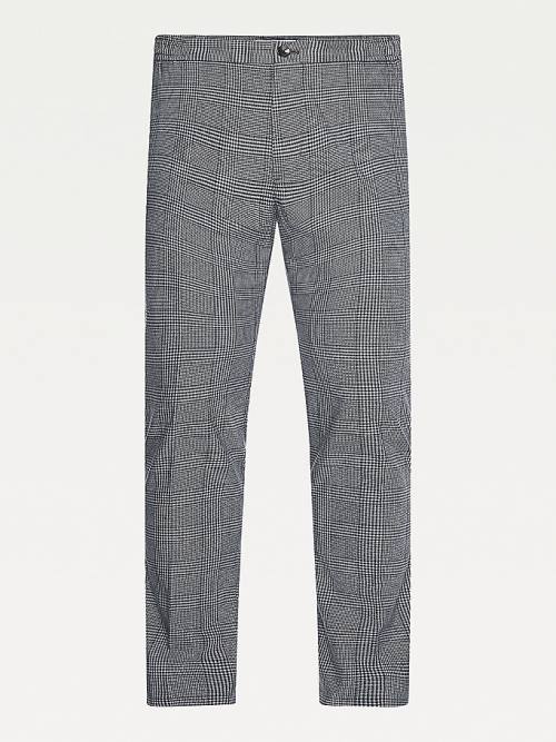 Tommy Hilfiger Bleecker Slim Fit Check Broek Heren Grijs | TH241MRT