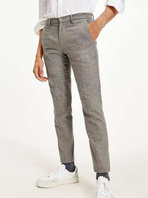 Tommy Hilfiger Bleecker Slim Woven Broek Heren Grijs | TH806ENK