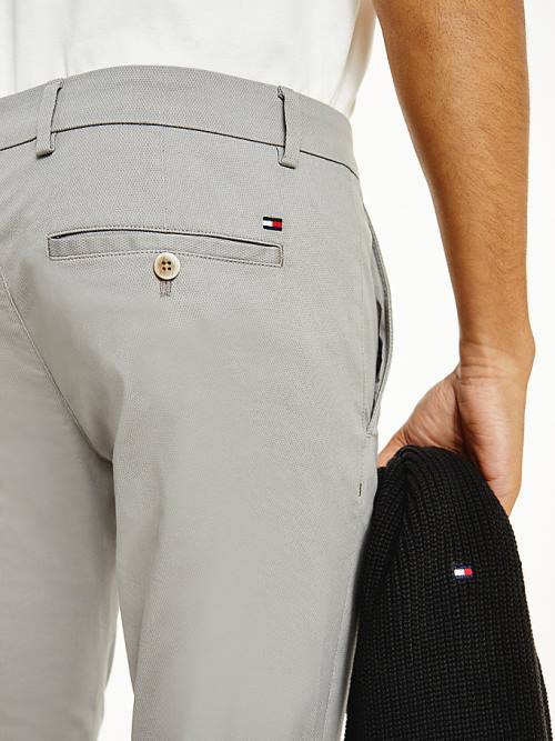 Tommy Hilfiger Bleecker Stretch Katoenen Slim Fit Broek Heren Grijs | TH062EVH