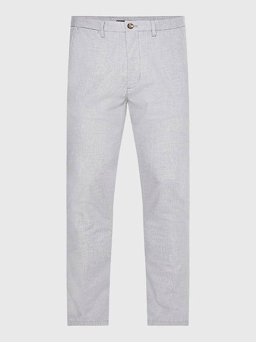 Tommy Hilfiger Bleecker Wool Look Slim Fit Broek Heren Grijs | TH082EKC