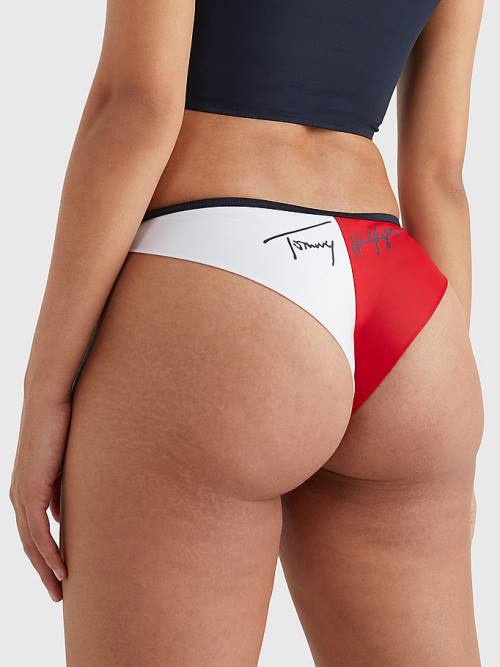 Tommy Hilfiger Brazilian Bikini Bottoms Zwemkleding Dames Blauw | TH896BUX