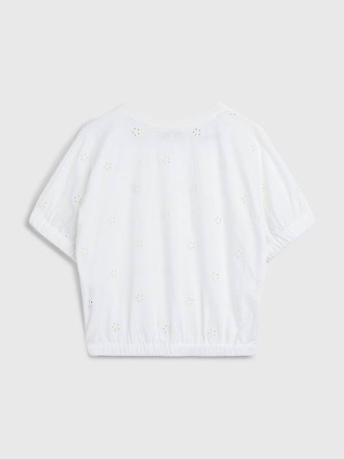 Tommy Hilfiger Broderie Anglaise T-shirts Meisjes Wit | TH915NEA