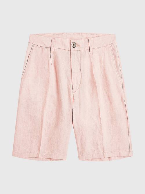 Tommy Hilfiger Brooklyn Double-Dyed Linen Korte Broek Heren Oranje | TH267YNE