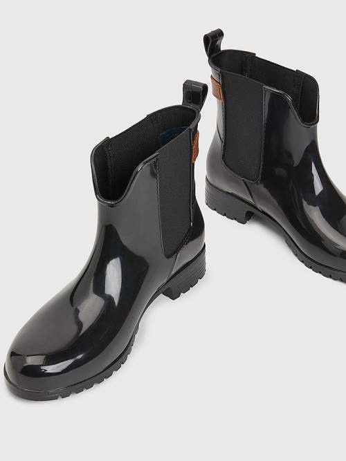 Tommy Hilfiger Buckled Ankle Wellies Laarzen Dames Zwart | TH973GCZ