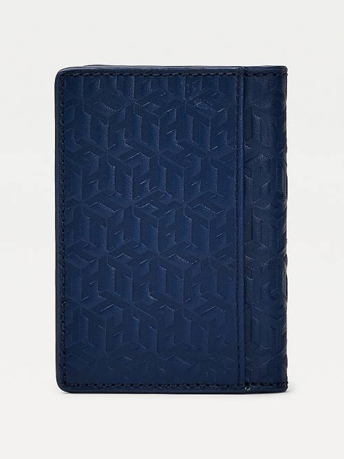 Tommy Hilfiger Business Monogram Bifold Card Holder Portefeuille Heren Blauw | TH407PDN