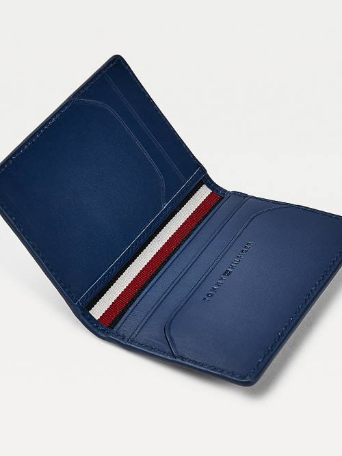 Tommy Hilfiger Business Monogram Bifold Card Holder Portefeuille Heren Blauw | TH407PDN