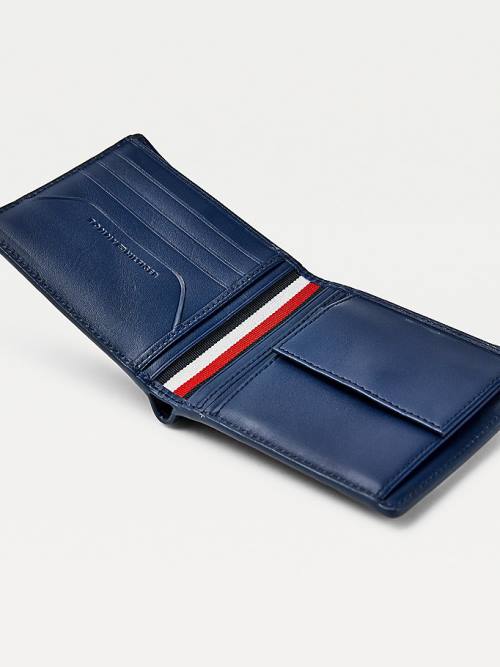 Tommy Hilfiger Business Monogram Extra Cards Coin Portefeuille Heren Blauw | TH402GNZ