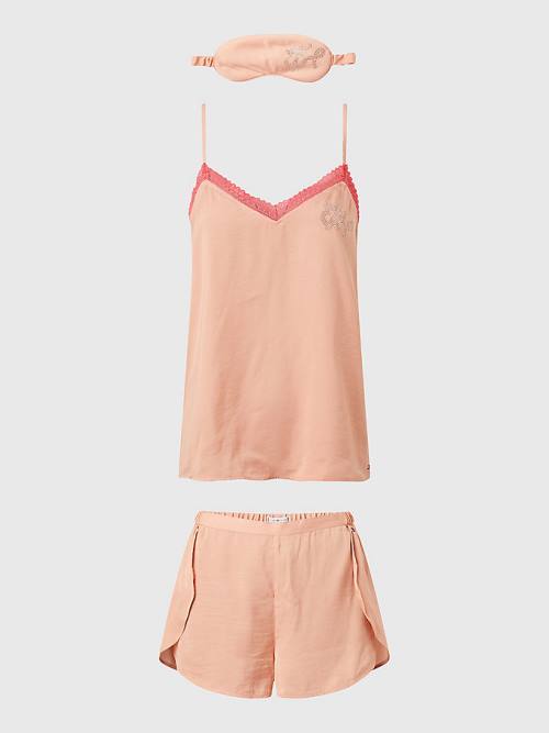 Tommy Hilfiger Cami Sleep Set With Eye Mask Pyjamas Dames Oranje | TH460OXR