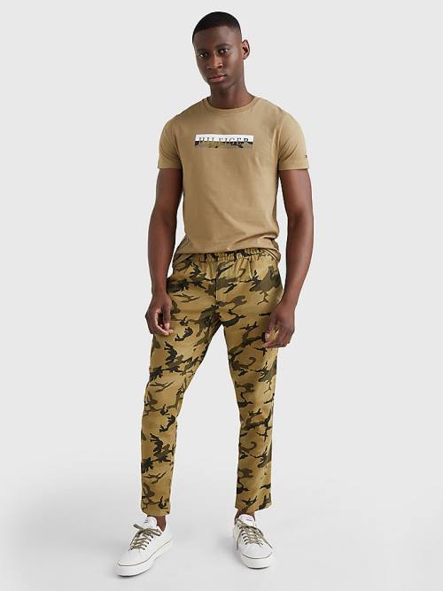 Tommy Hilfiger Camo Graphic Logo T-shirts Heren Bruin | TH401NUC