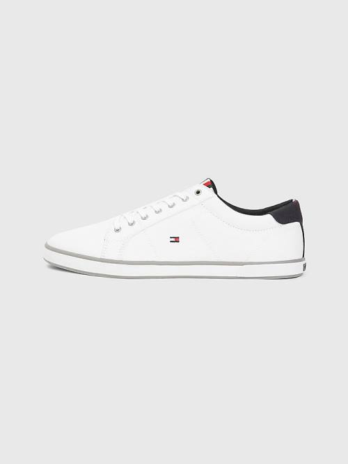 Tommy Hilfiger Canvas Kanten Up Sneakers Heren Wit | TH142YJI