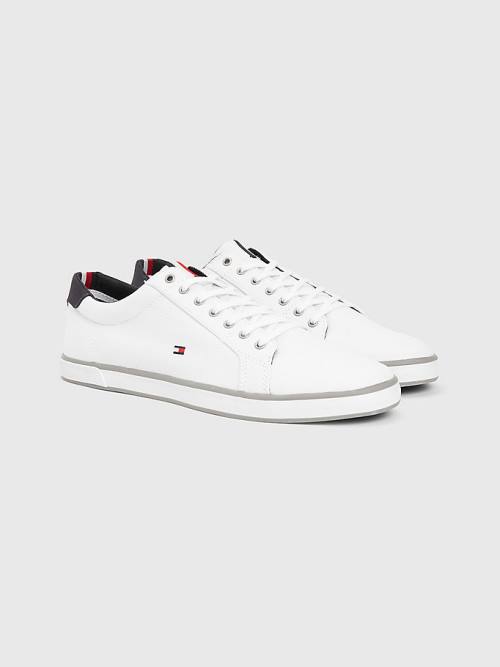 Tommy Hilfiger Canvas Kanten Up Sneakers Heren Wit | TH142YJI