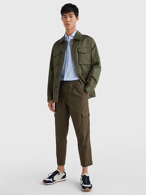 Tommy Hilfiger Cargo Relaxed Fit Poplin Chinos Broek Heren Khaki | TH602CMO