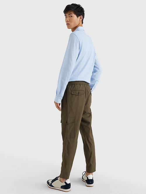 Tommy Hilfiger Cargo Relaxed Fit Poplin Chinos Broek Heren Khaki | TH602CMO