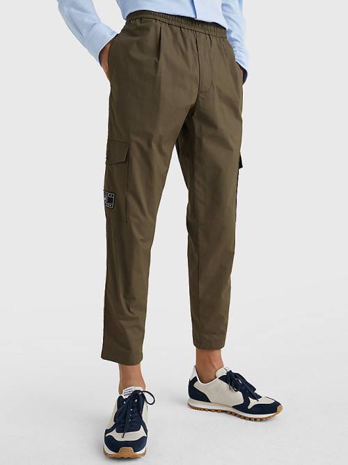 Tommy Hilfiger Cargo Relaxed Fit Poplin Chinos Broek Heren Khaki | TH602CMO