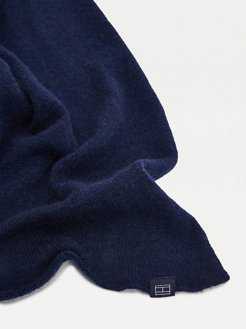 Tommy Hilfiger Cashmere Blend Sjaals Dames Blauw | TH235ZDO