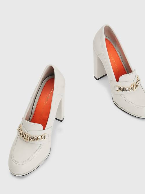 Tommy Hilfiger Chain High Loafers Hakken Dames Beige | TH639JXW