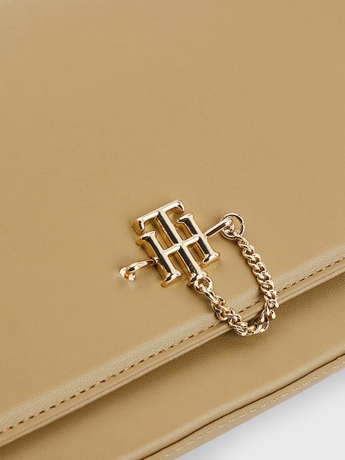 Tommy Hilfiger Chain Interlock Crossover Tassen Dames Bruin | TH825DMI