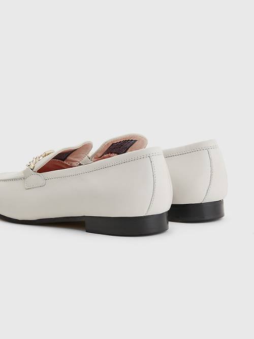 Tommy Hilfiger Chain Leren Loafers Dames Beige | TH417CFB