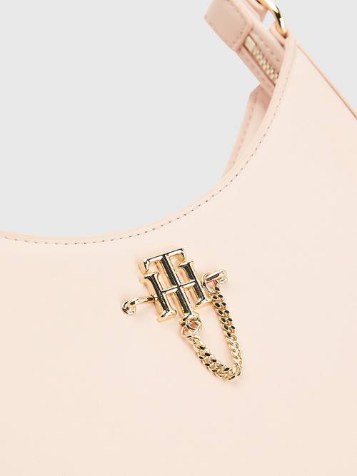 Tommy Hilfiger Chain Shoulder Tassen Dames Roze | TH862DCQ