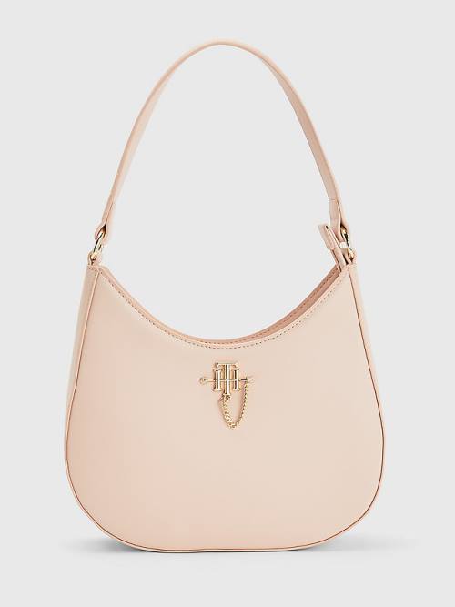 Tommy Hilfiger Chain Shoulder Tassen Dames Roze | TH862DCQ